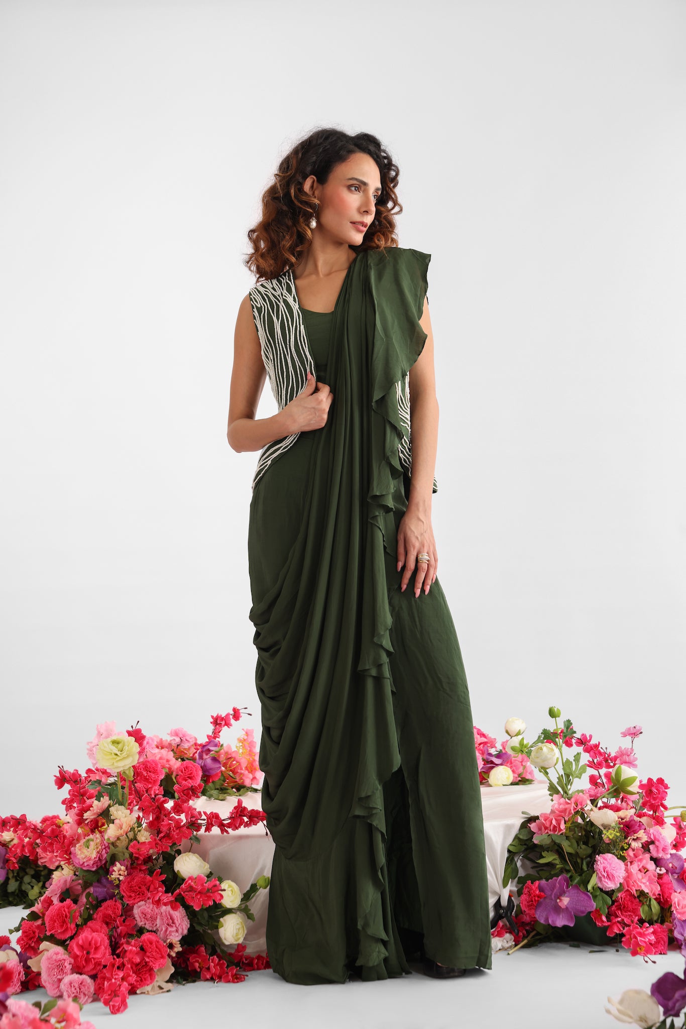 Pearl Pathway Saree Set