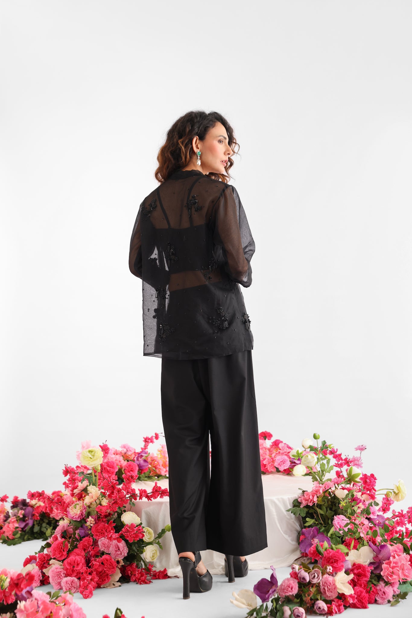 Midnight Glamour Organza Jacket