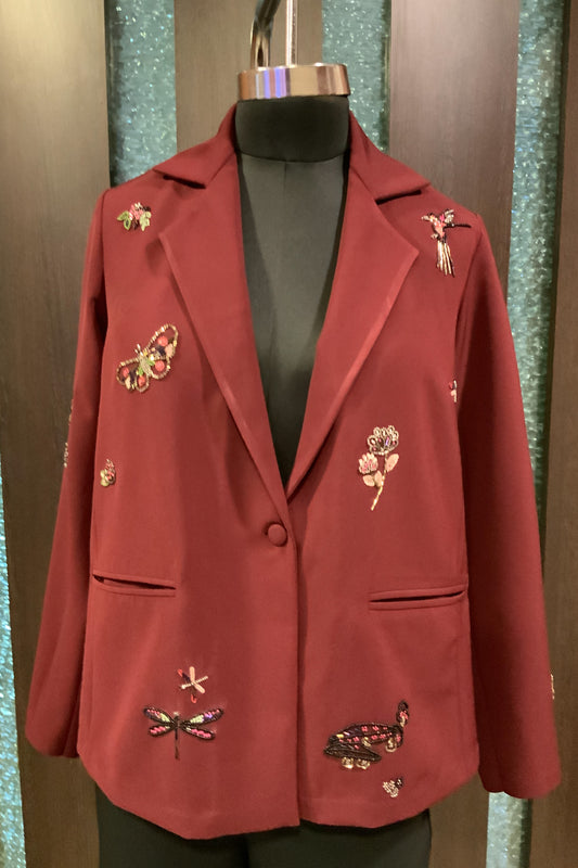 Embroidered Blazer