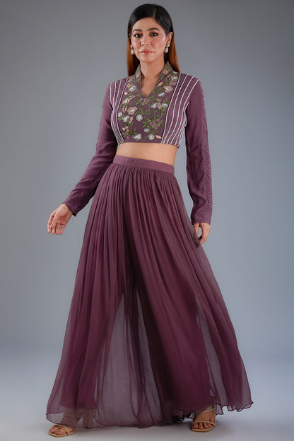 Crop Top & Chiffon Pants
