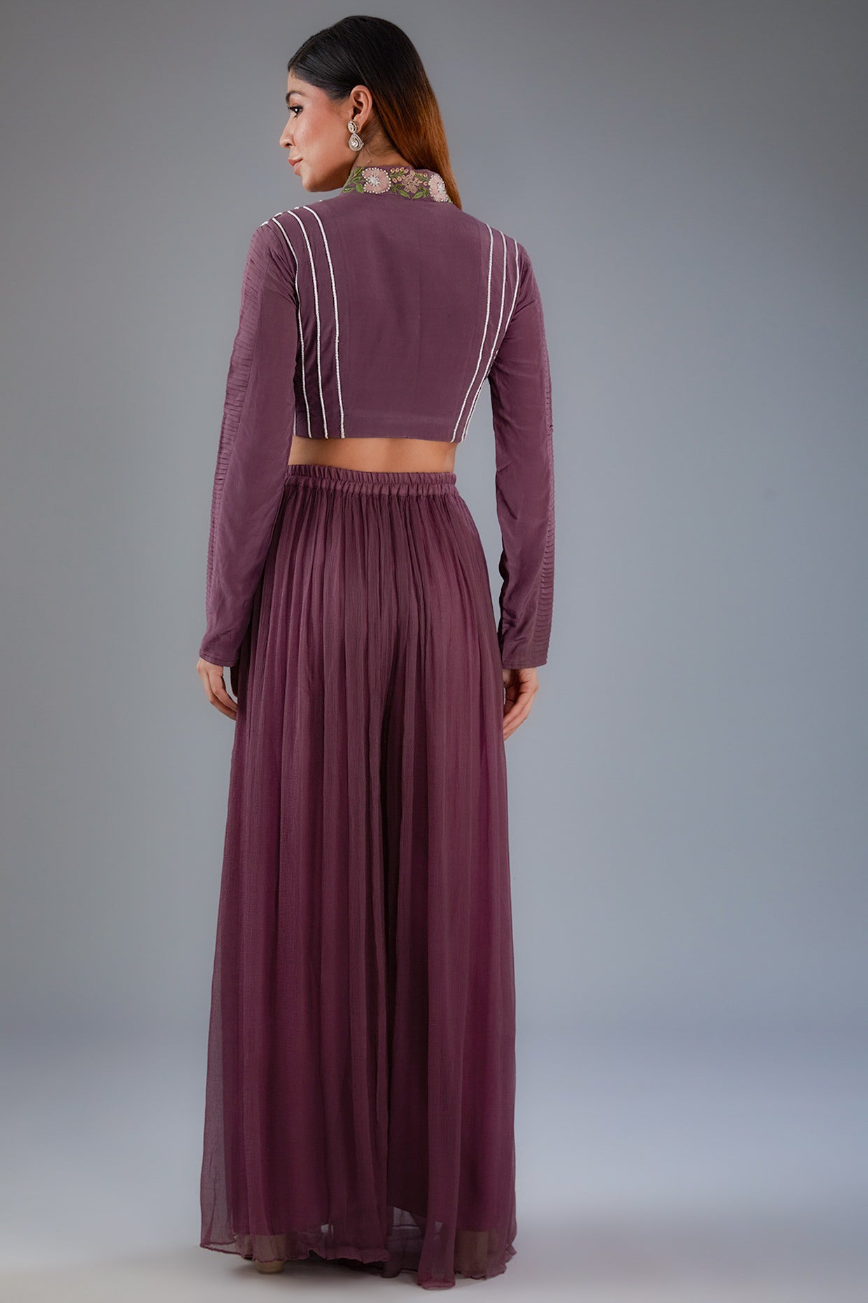 Crop Top & Chiffon Pants