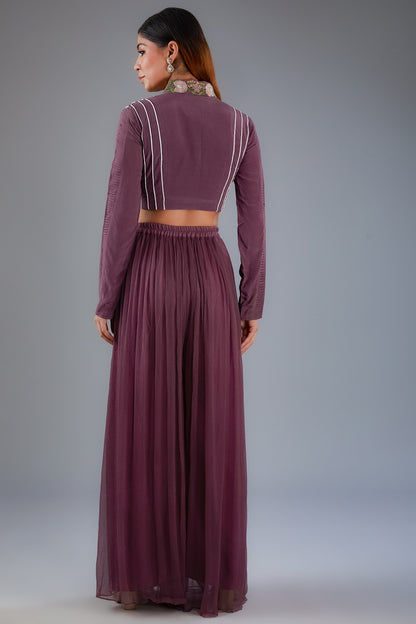 Crop Top & Chiffon Pants