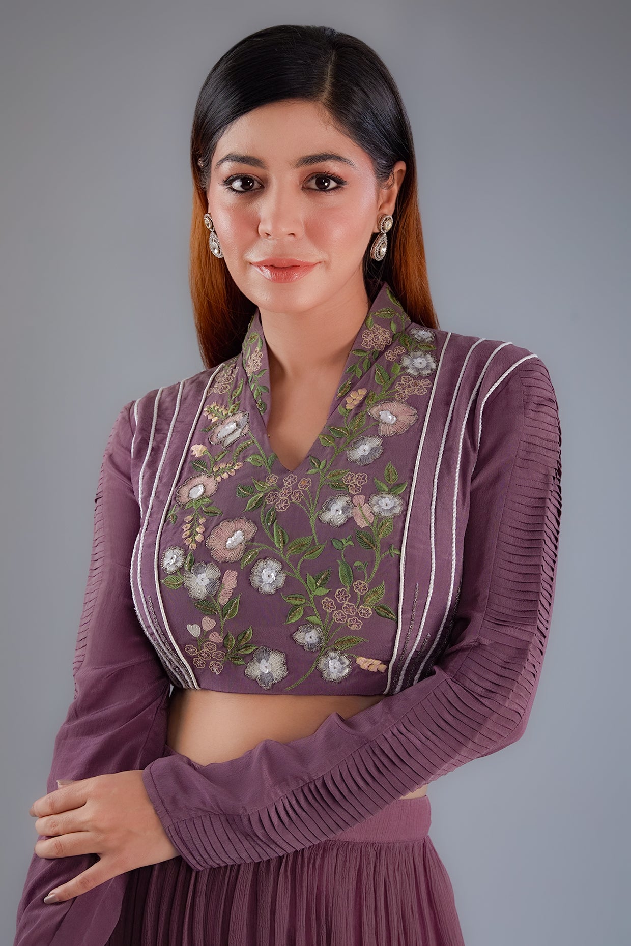 Crop Top & Chiffon Pants