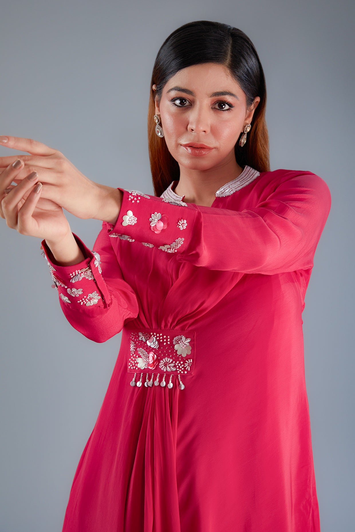 Pink tunic with pants
