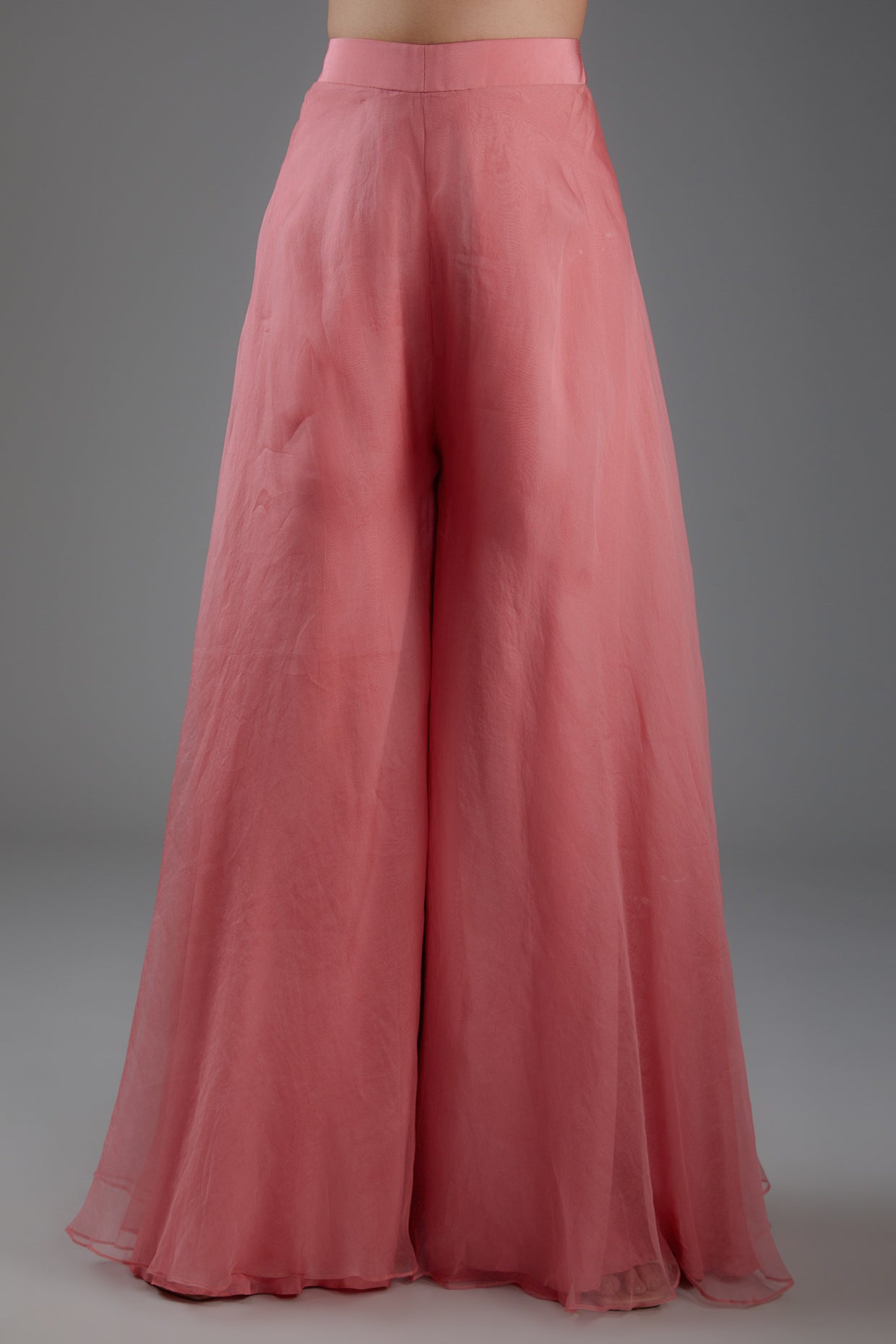 Peach peplum top with pants