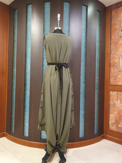 Jumpsuit with embroidered panels