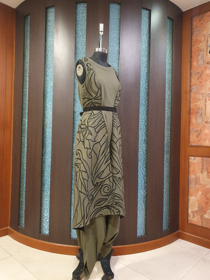 Jumpsuit with embroidered panels