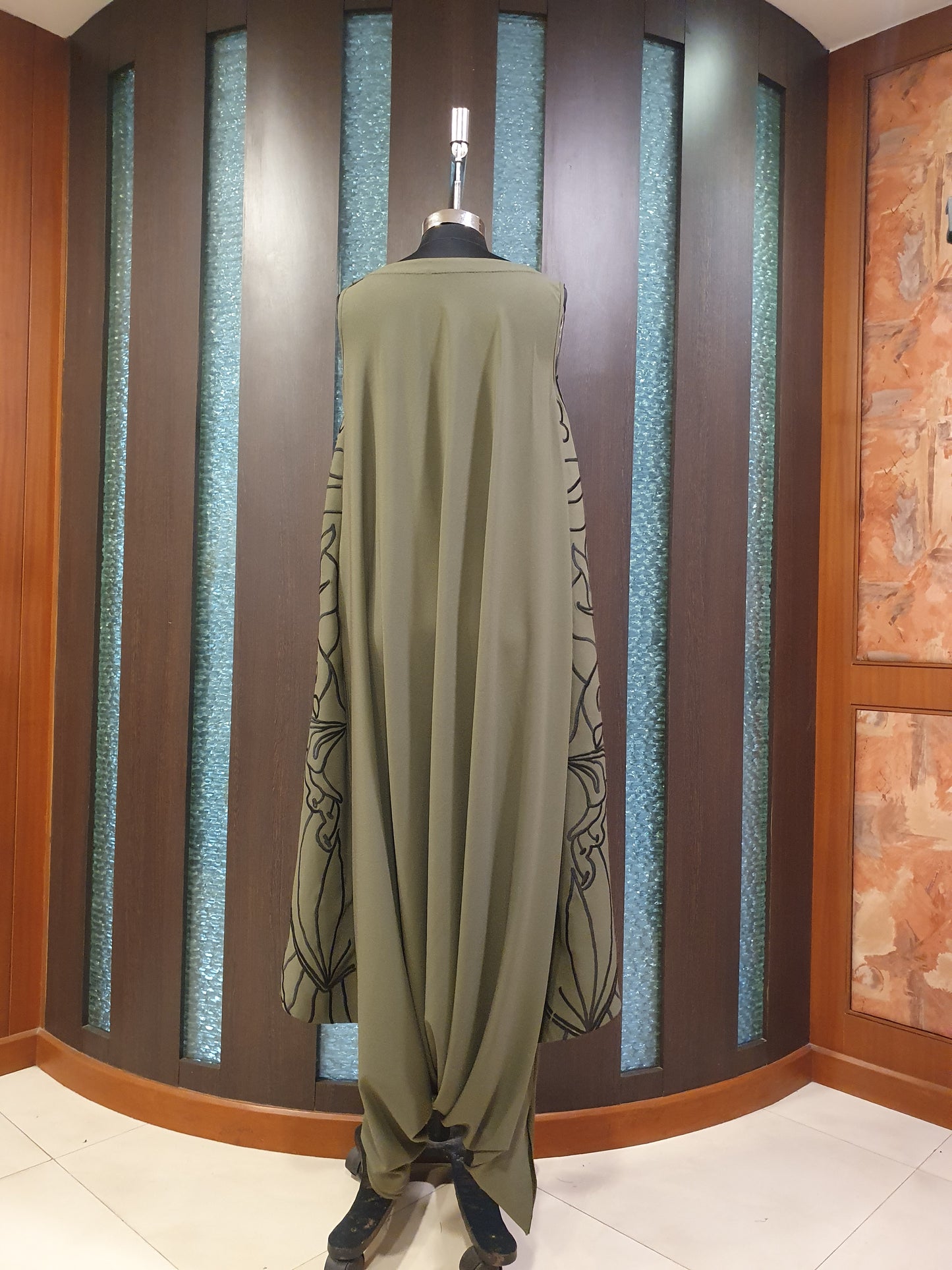 Jumpsuit with embroidered panels