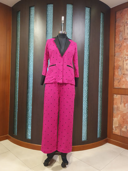 Pink Polka Blazer and Pants
