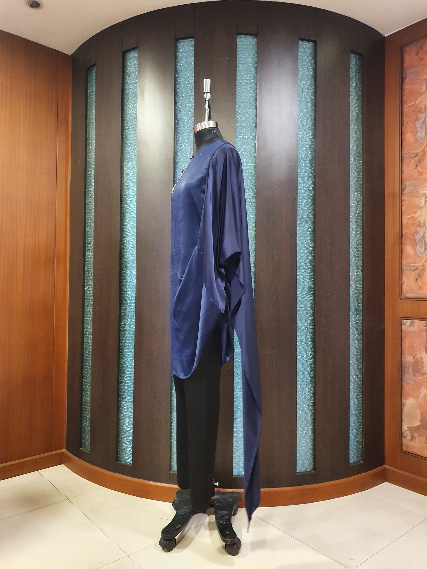 Blue Drape Top