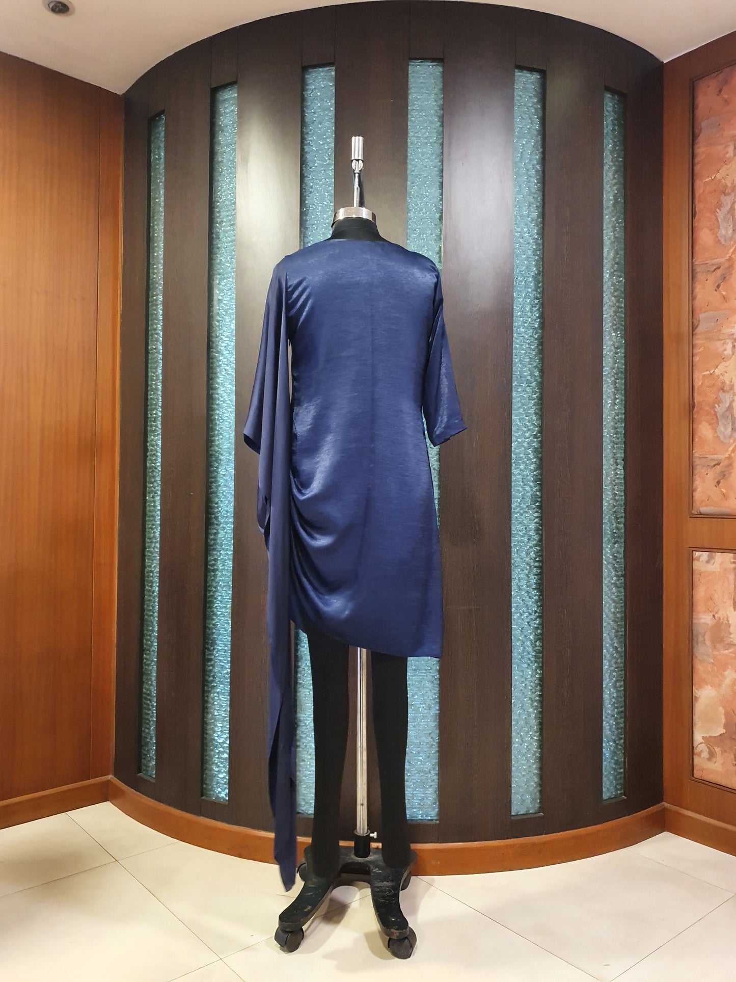 Blue Drape Top