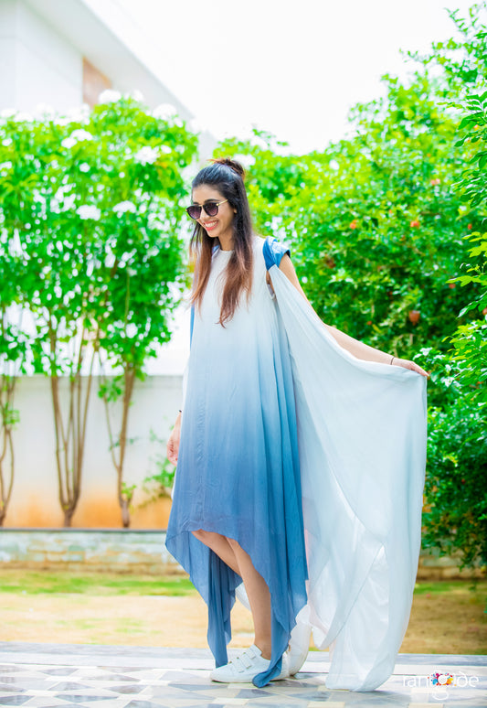 Shaded Drape long jacket