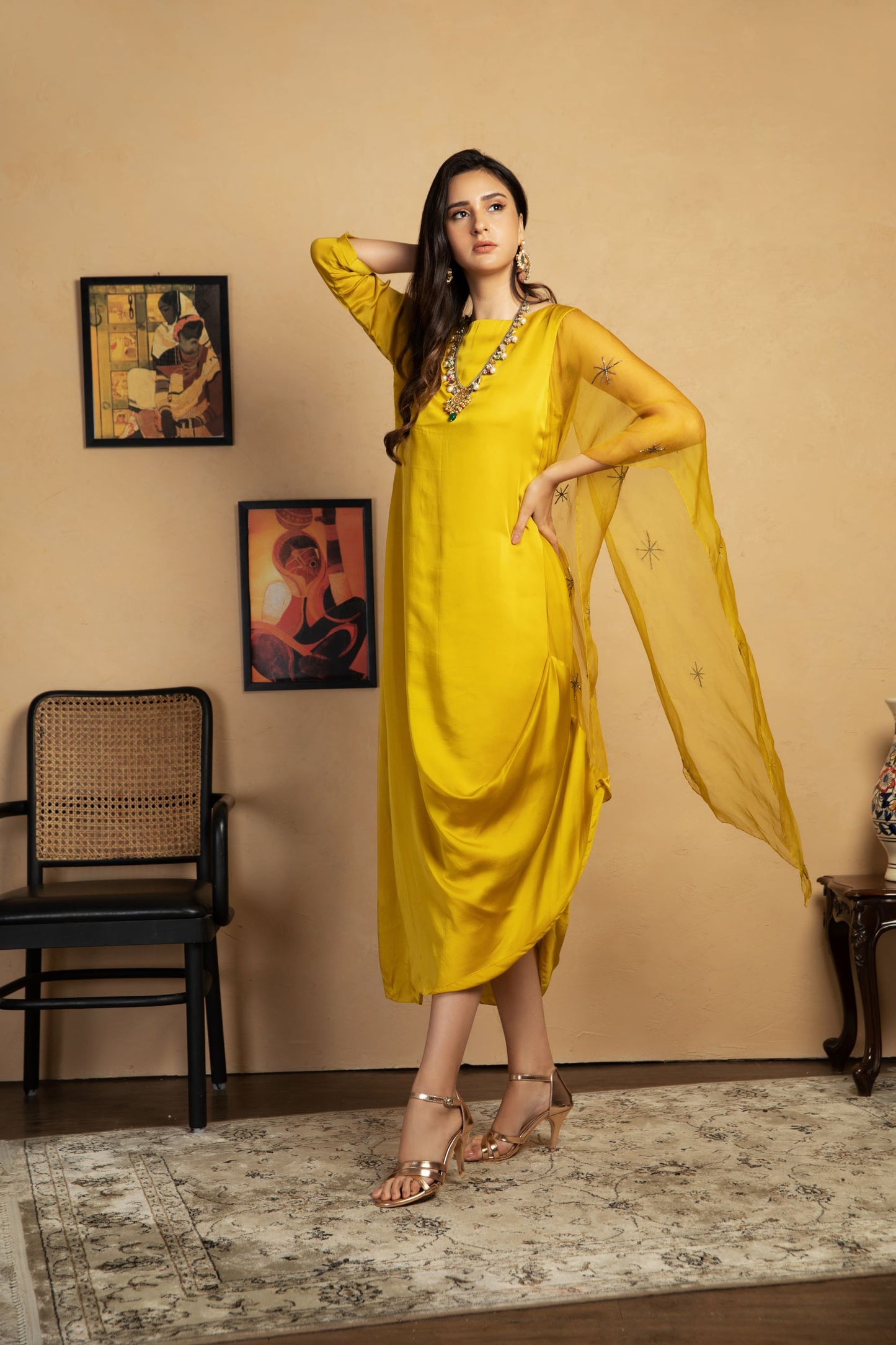 Chloris Drape Dress
