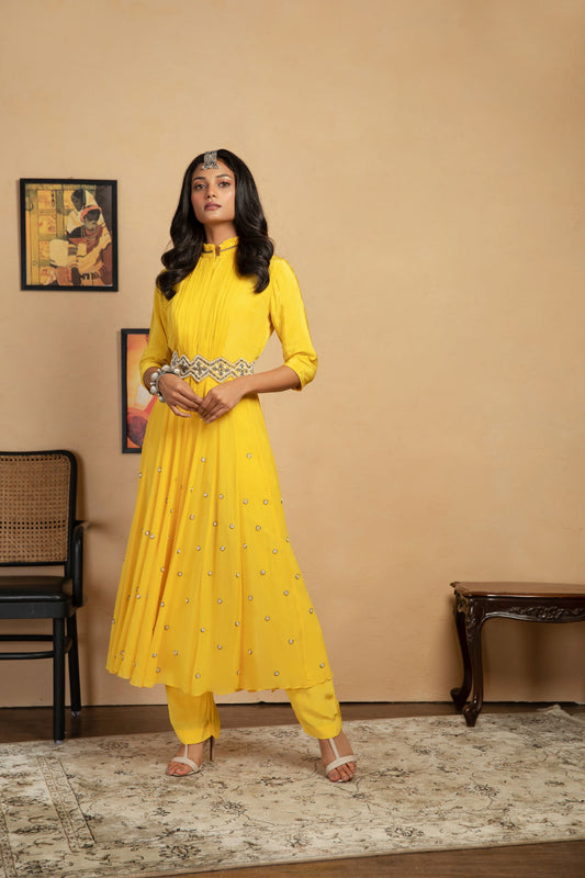 Maya Anarkali with Emb Belt