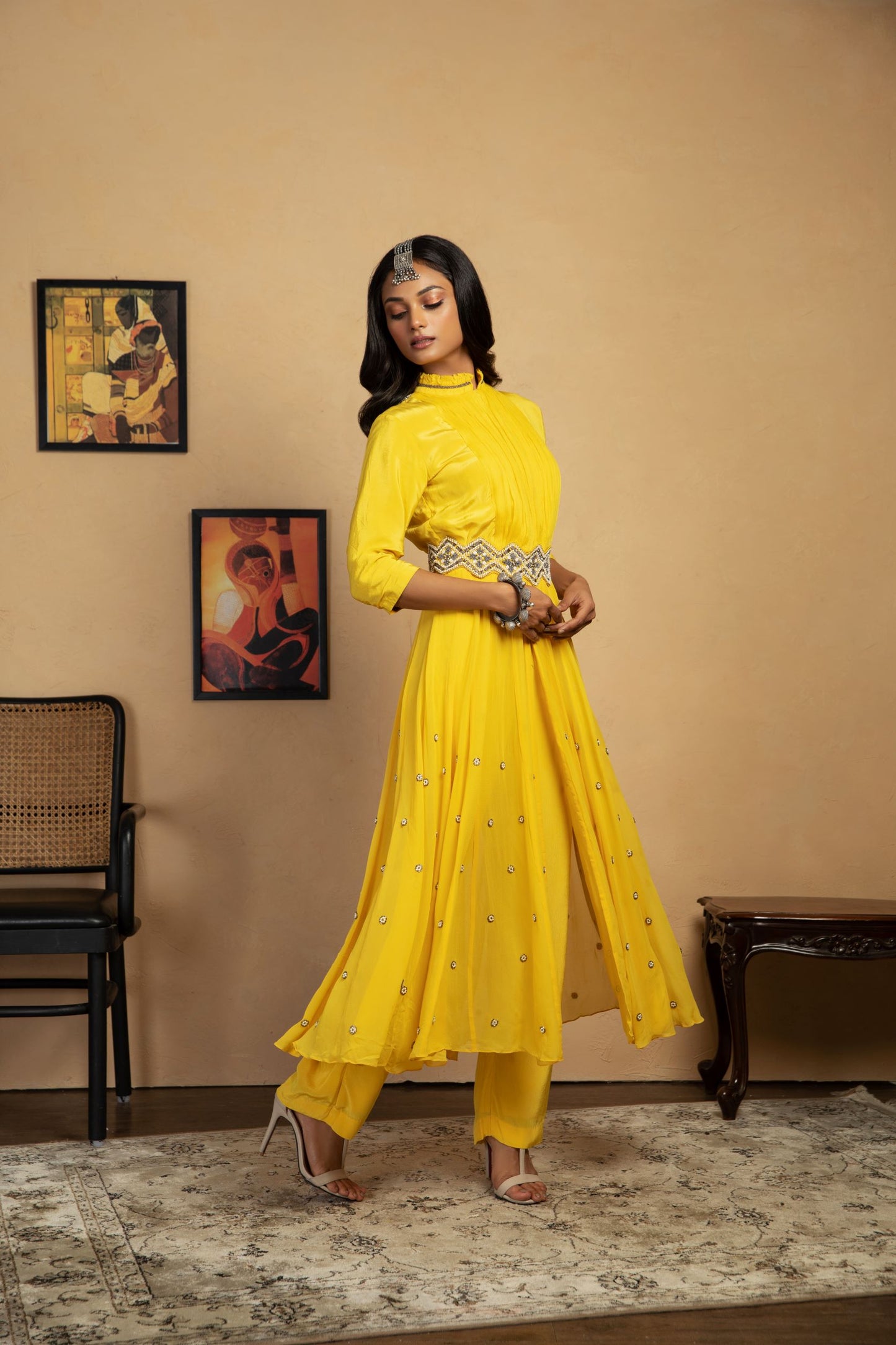 Maya Anarkali with Emb Belt