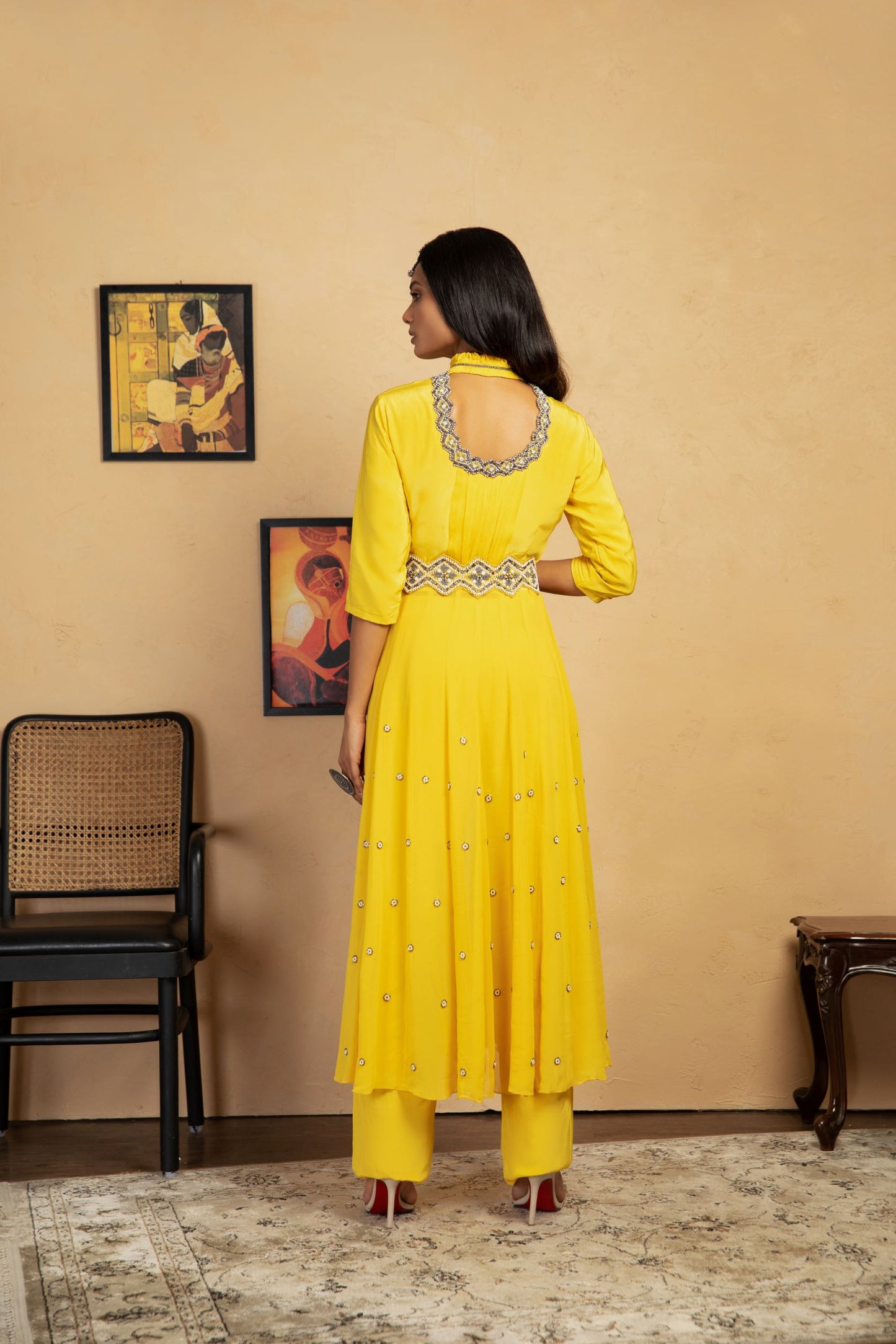 Maya Anarkali with Emb Belt
