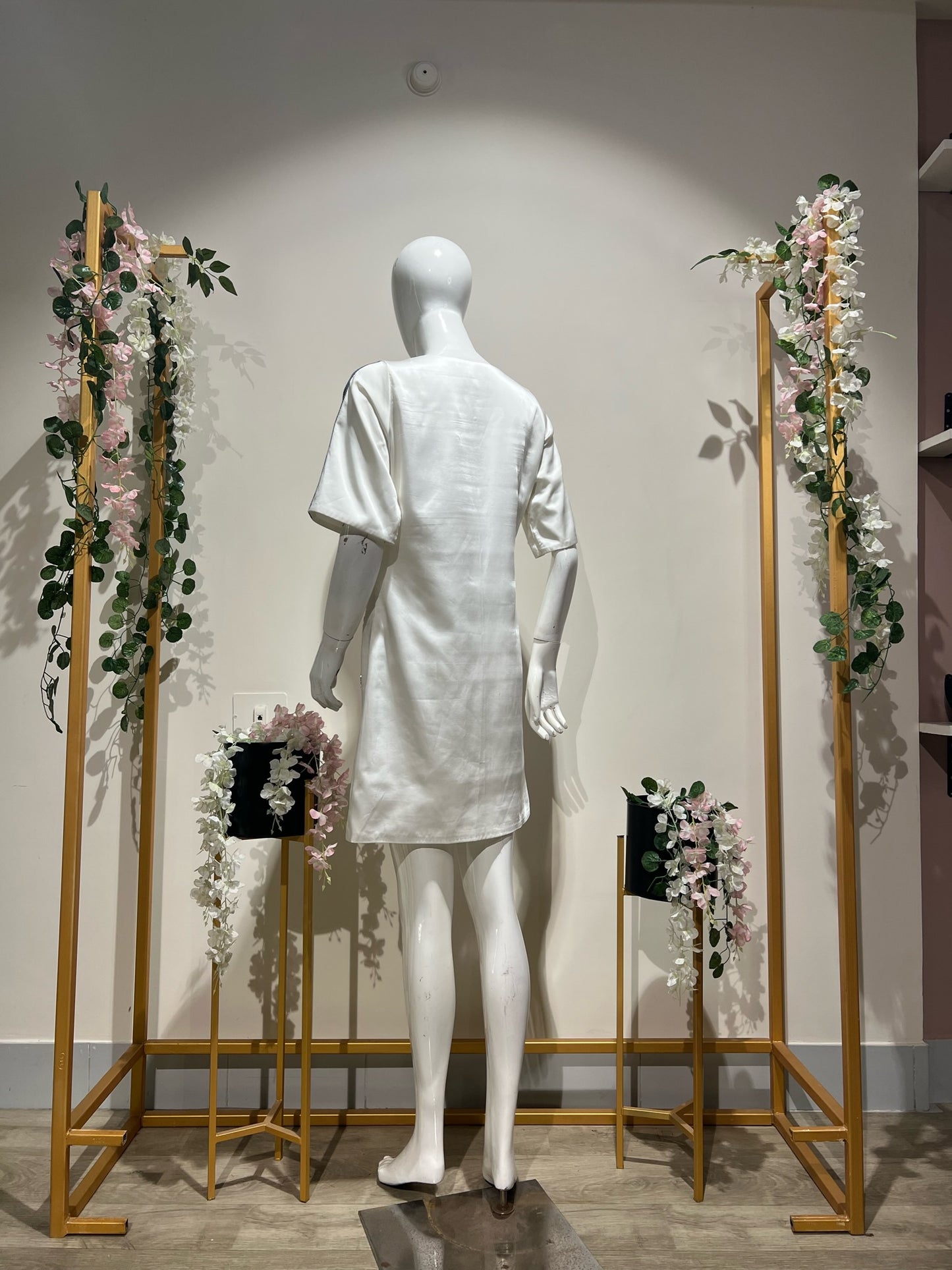 Shift Dress embroidery with Bugle Beads