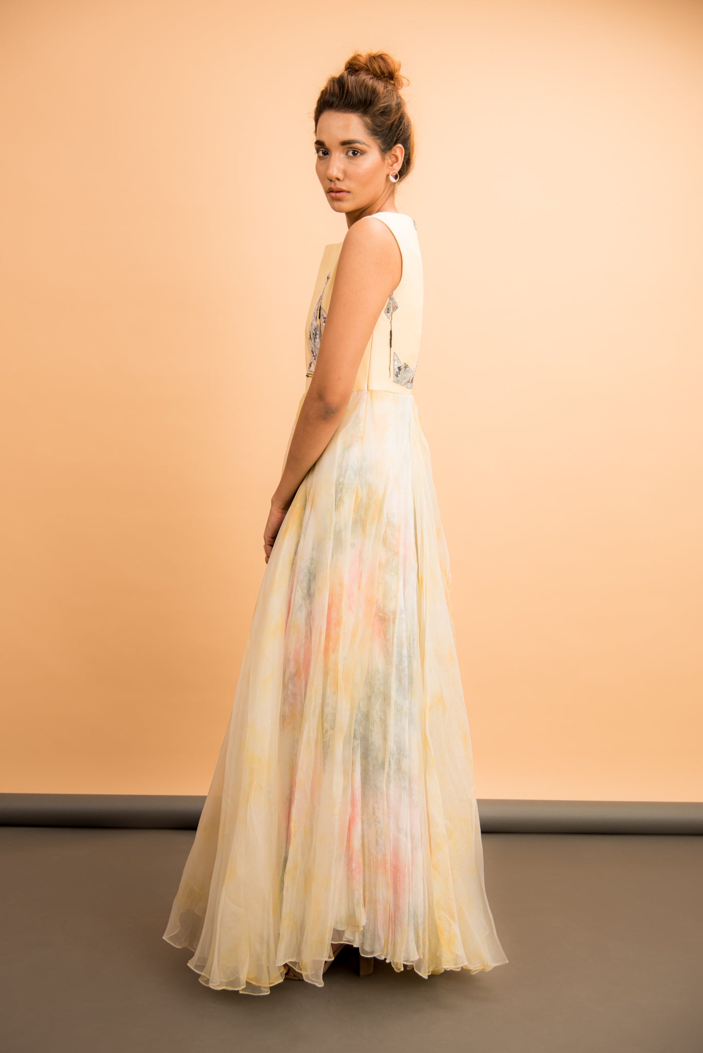 Yellow Embroidered Gown