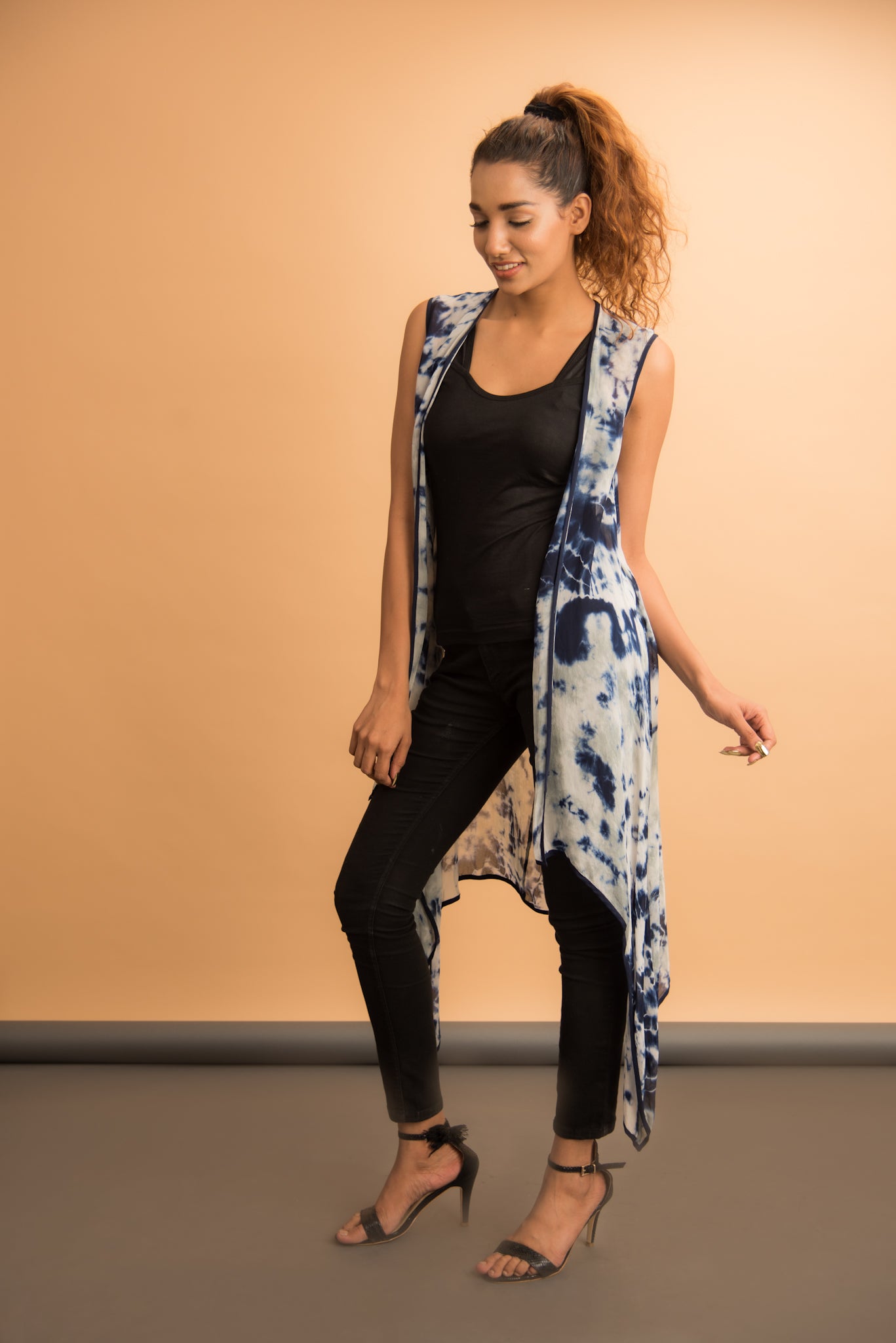 Tie-Dye Asymmetrical Jacket