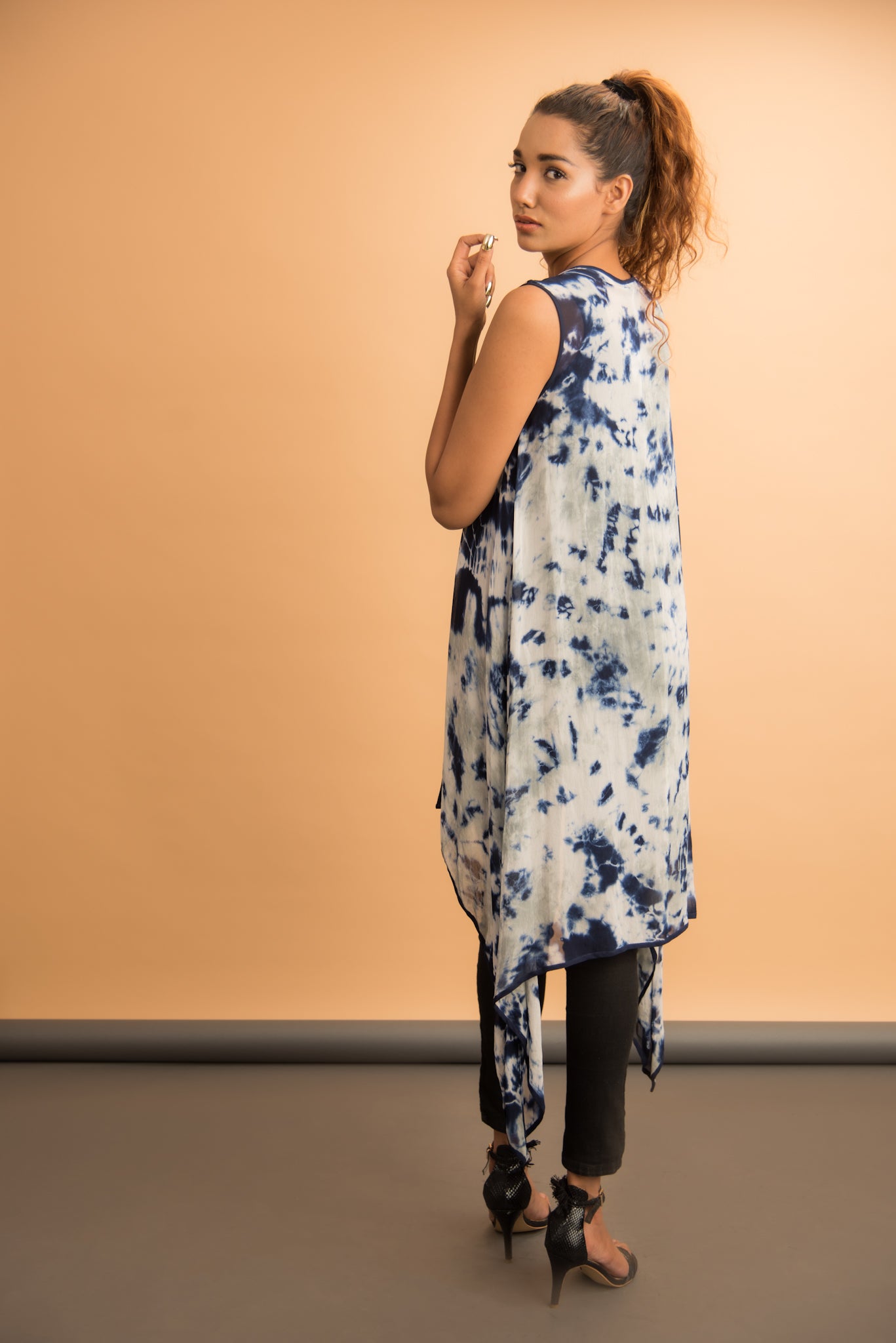 Tie-Dye Asymmetrical Jacket