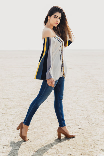 Off-Shoulder Bell Sleeve Top