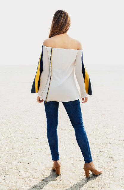 Off-Shoulder Bell Sleeve Top