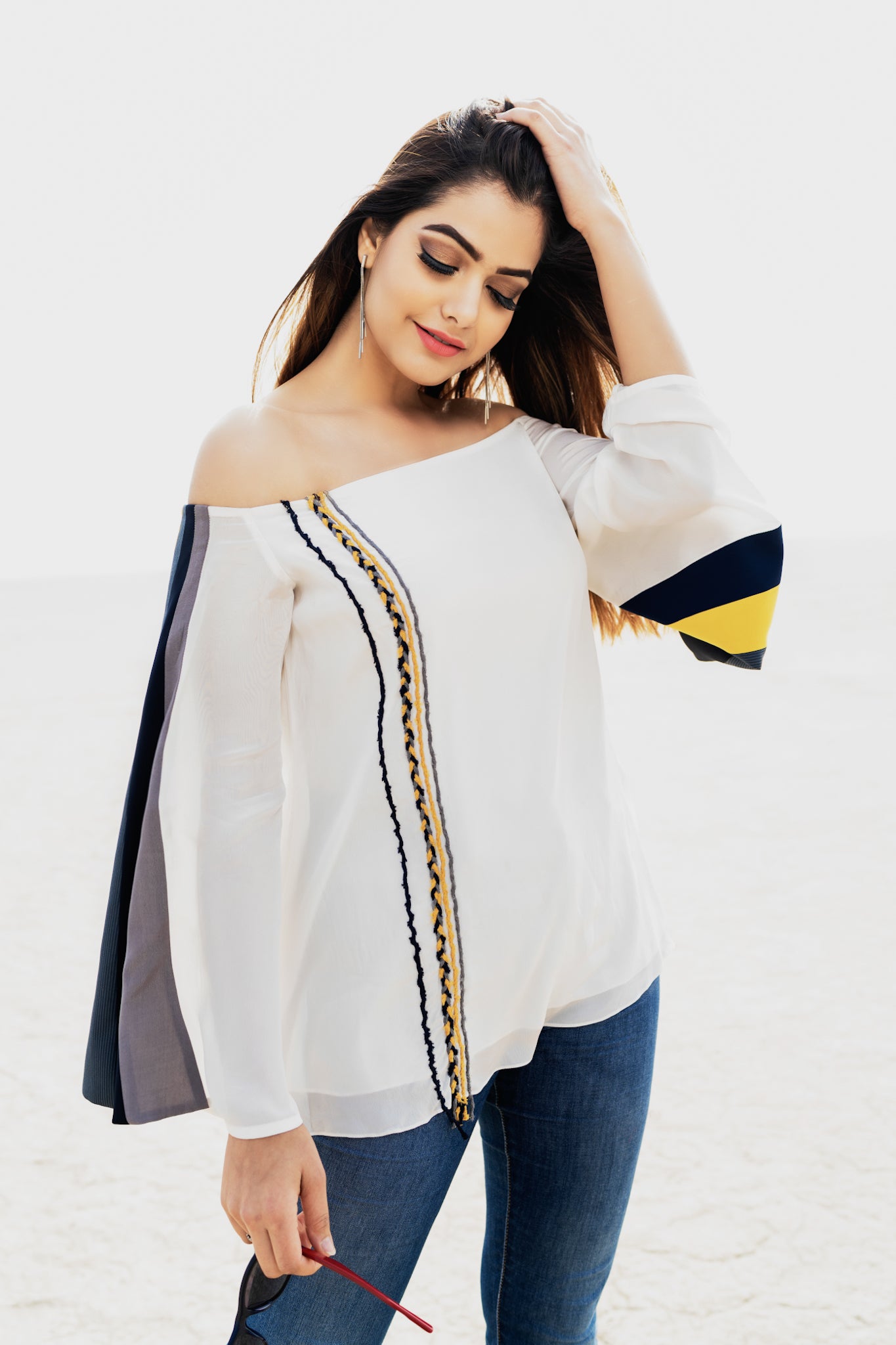 Off-Shoulder Bell Sleeve Top