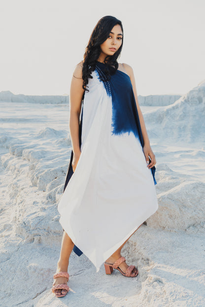One-shoulder Ombre Dress