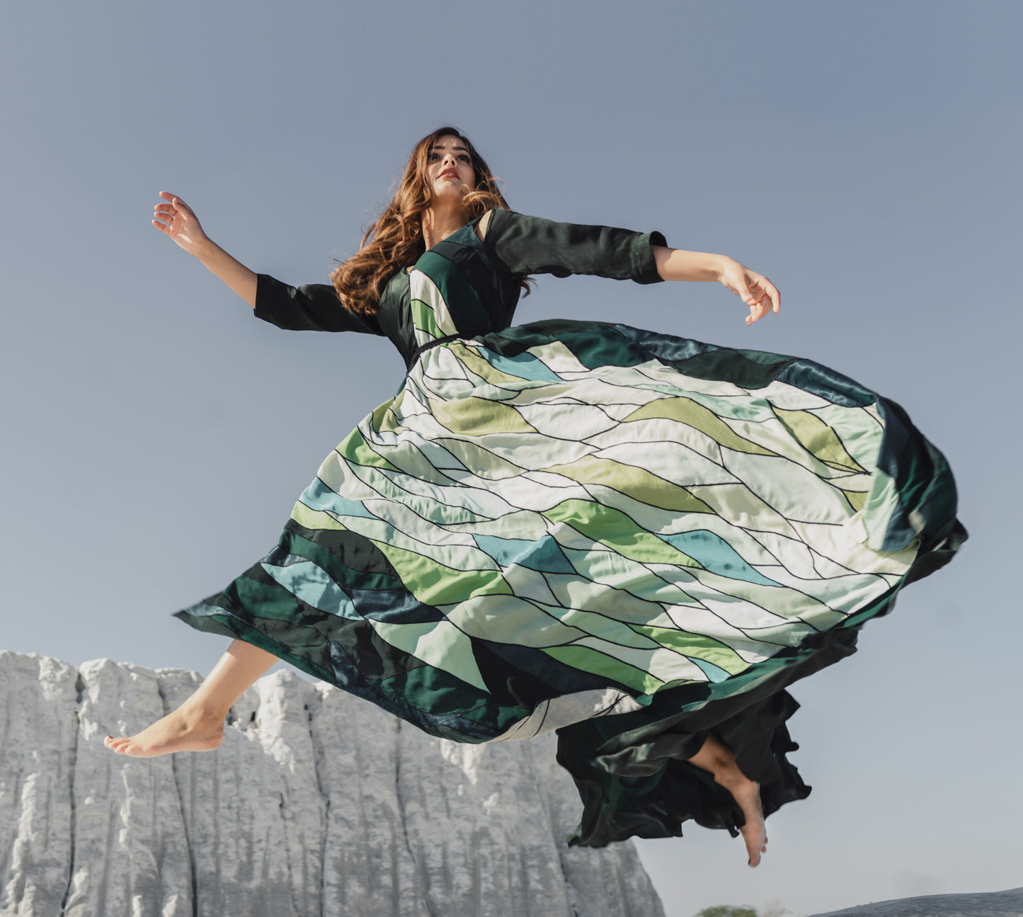 Upcycled Overlap Gown