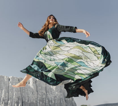 Upcycled Overlap Gown