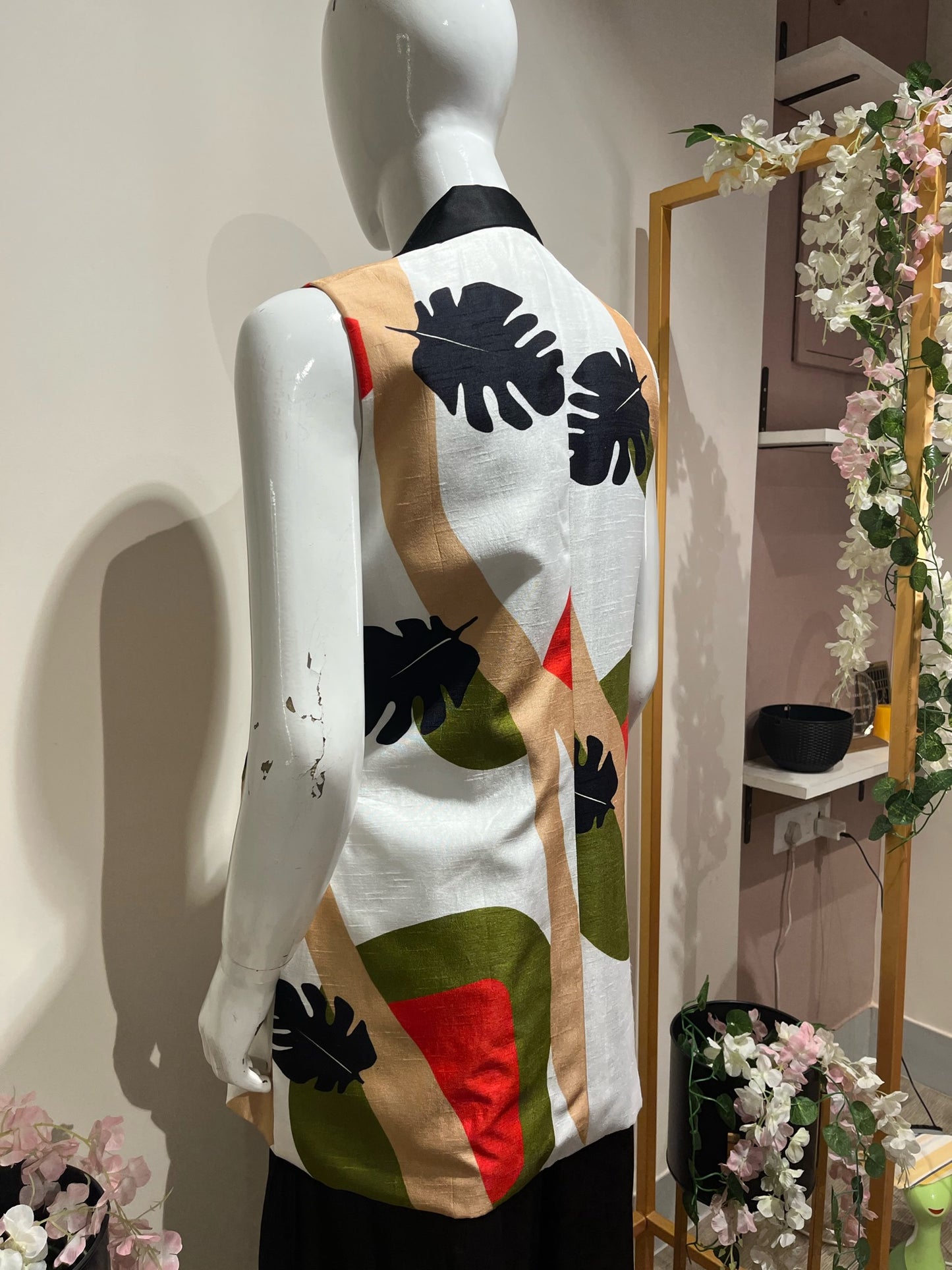 Printed Emb Collar Blazer
