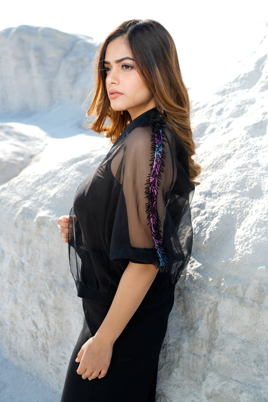 Organza Bomber Jacket