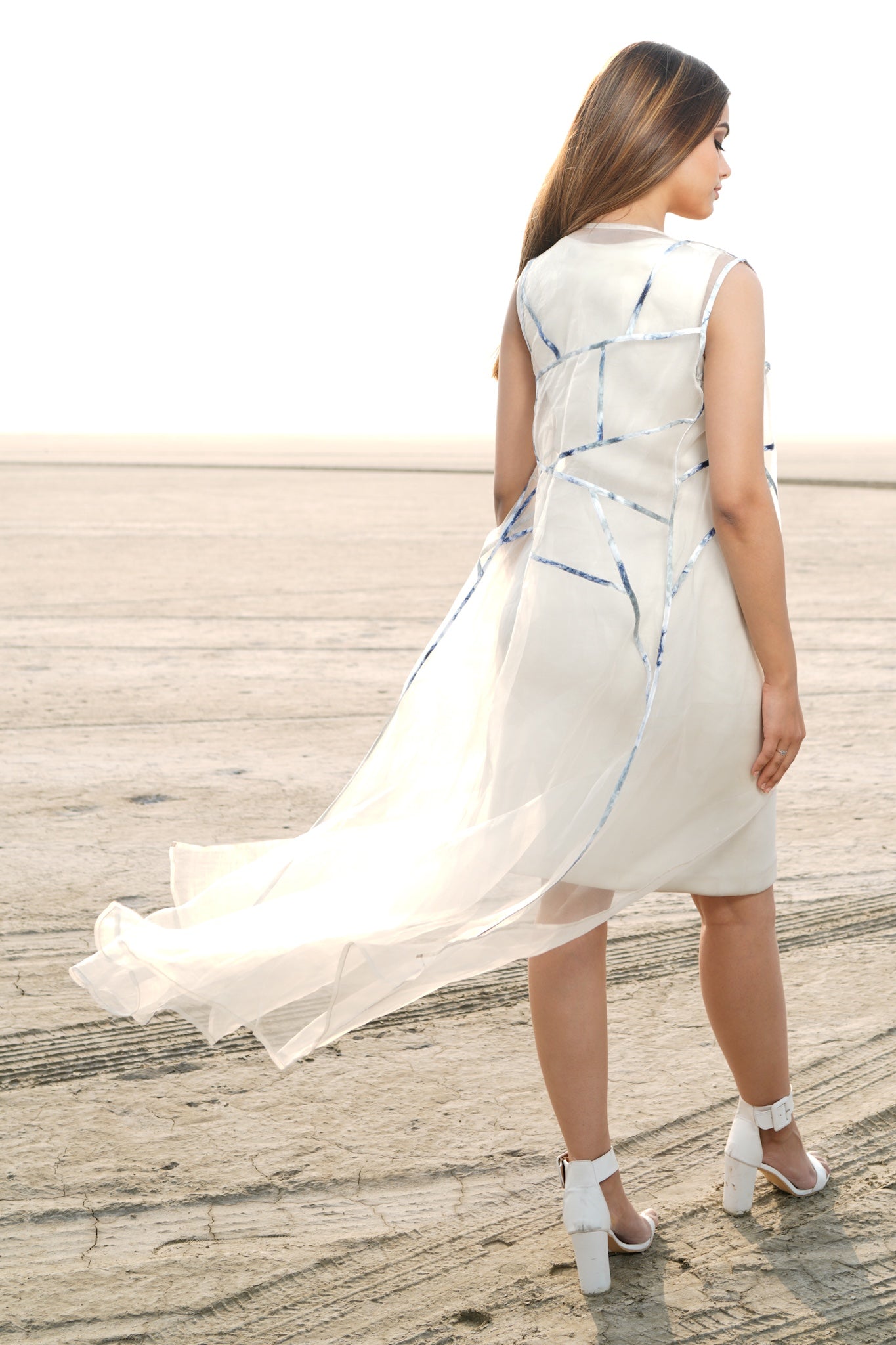 Organza long jacket