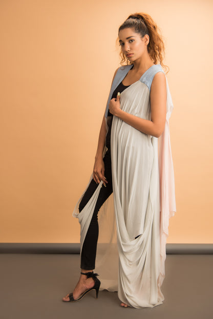 Shaded Drape long jacket