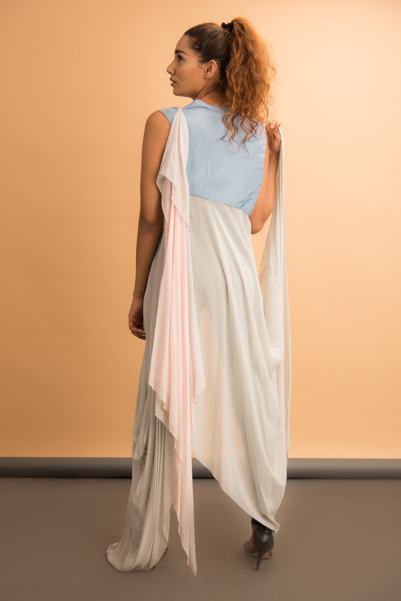 Shaded Drape long jacket