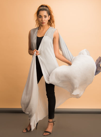 Shaded Drape long jacket