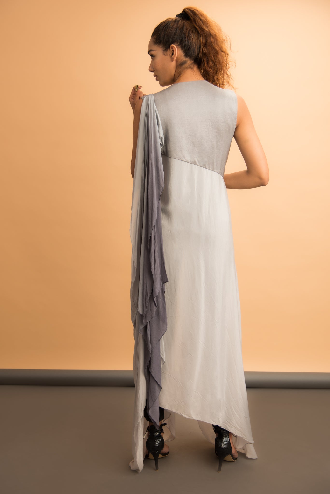 Shaded Drape long jacket