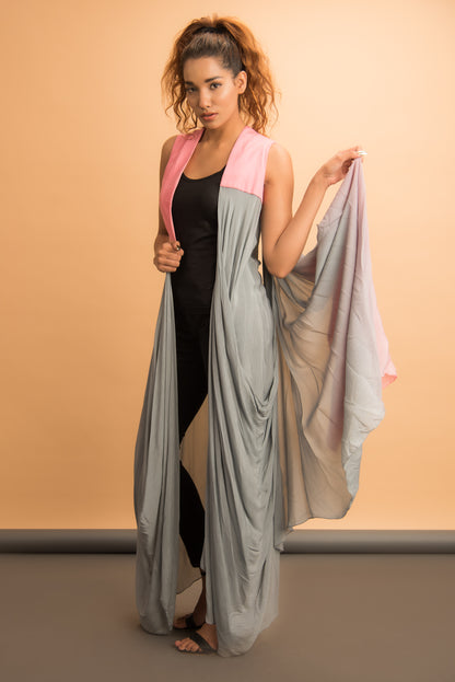Shaded Drape long jacket
