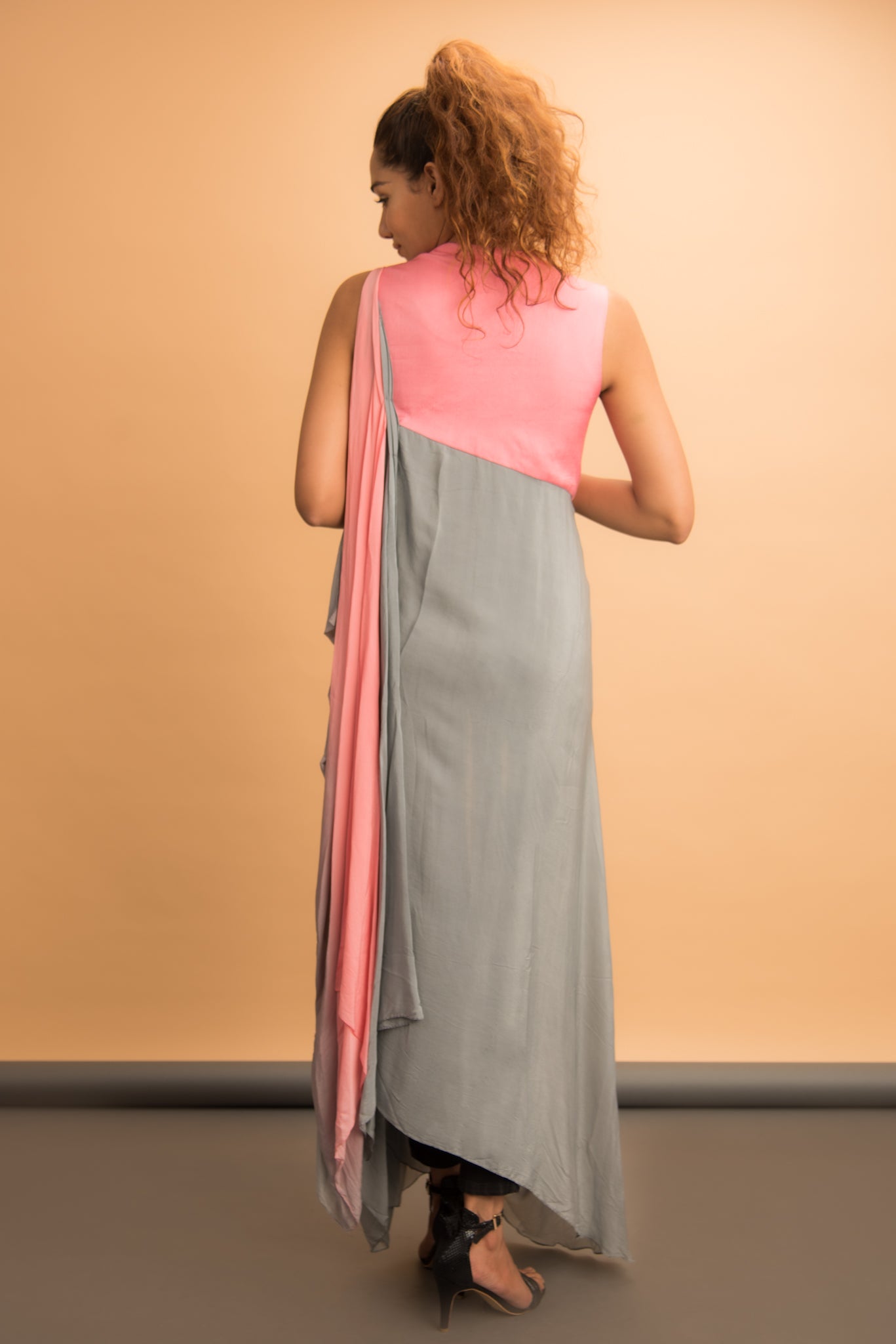 Shaded Drape long jacket