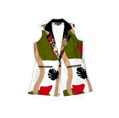 Printed Emb Collar Blazer