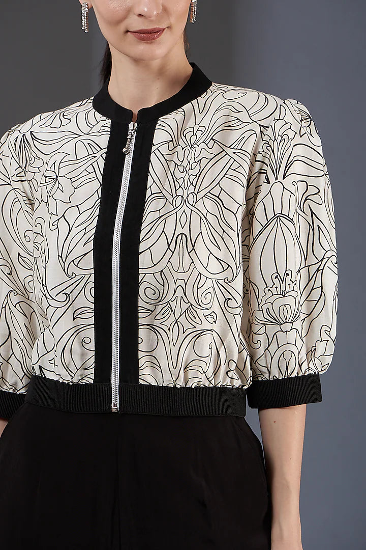 Printed Bomber Jacket
