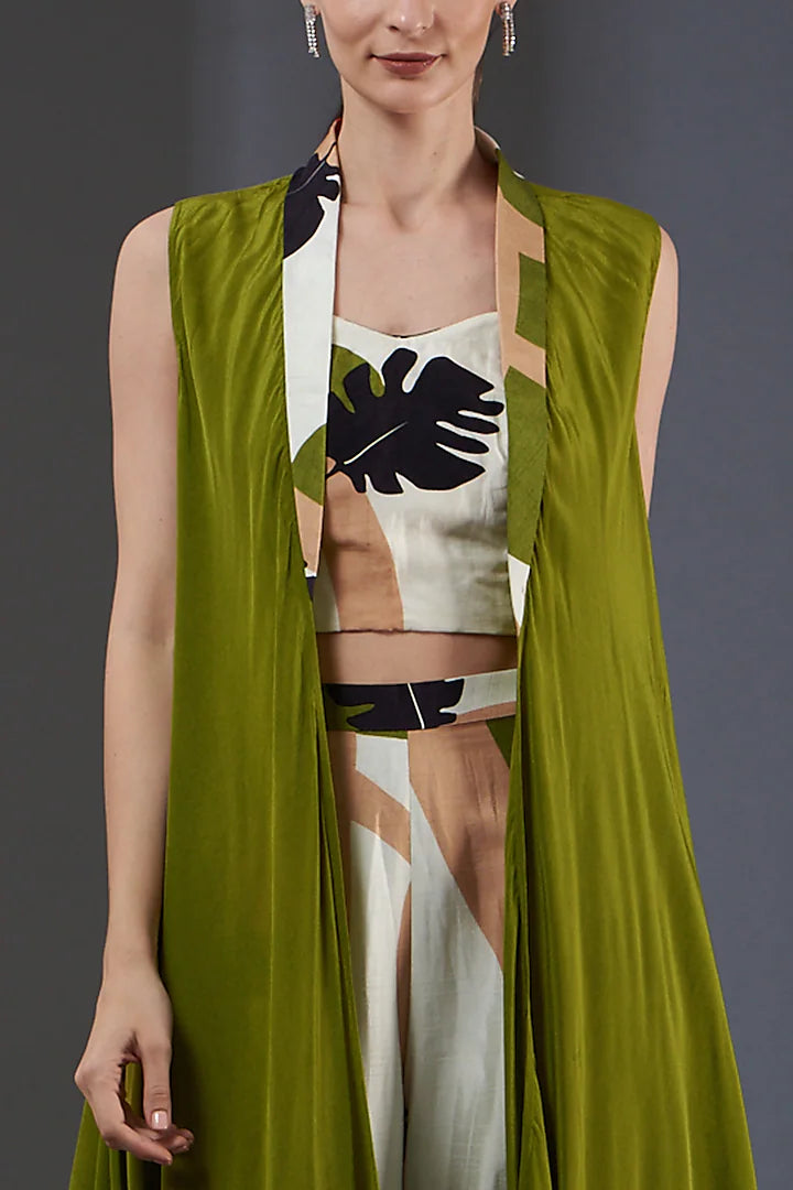 Printed Pantset with Jacket