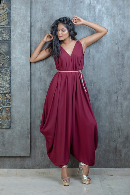 Jumpsuit with drape cowls - Label Manasi