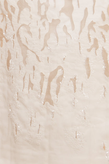 Ivory dress with cape - Label Manasi