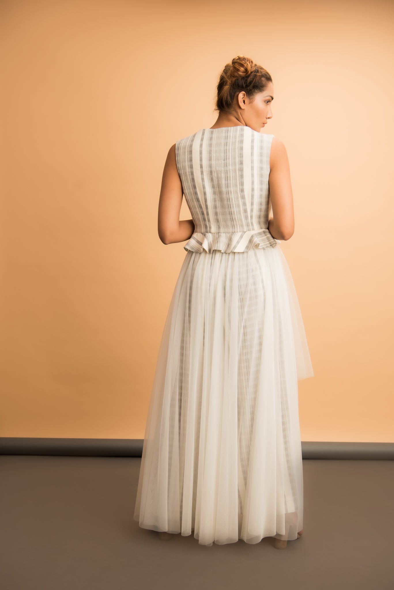Coordinated pant set with net overlay - Label Manasi
