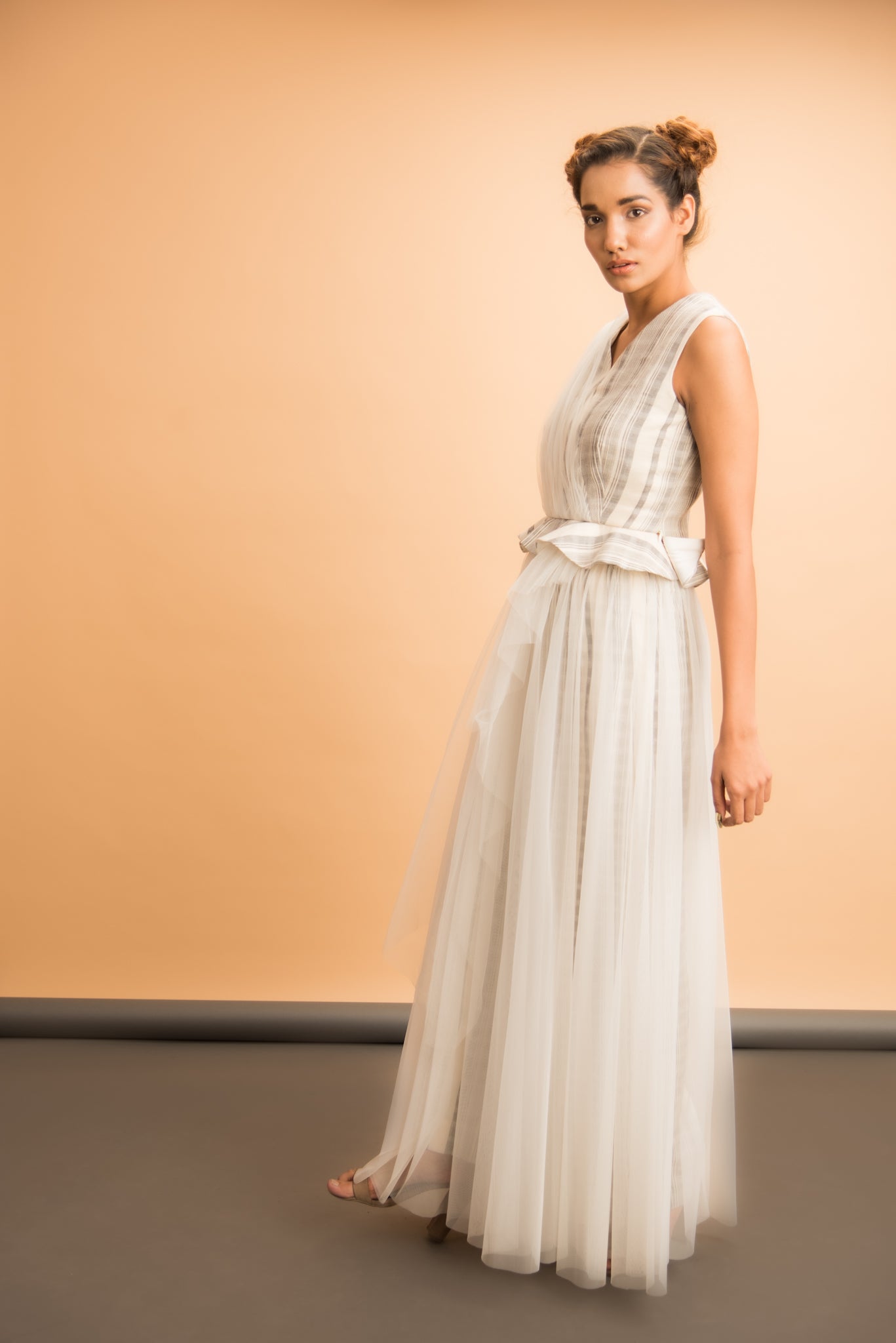 Coordinated pant set with net overlay - Label Manasi