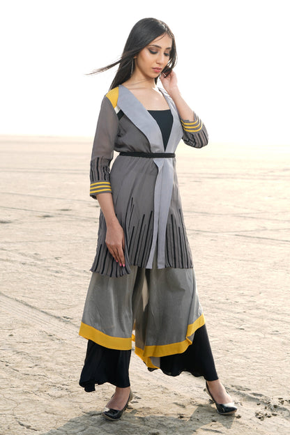 Double layer pants with jacket