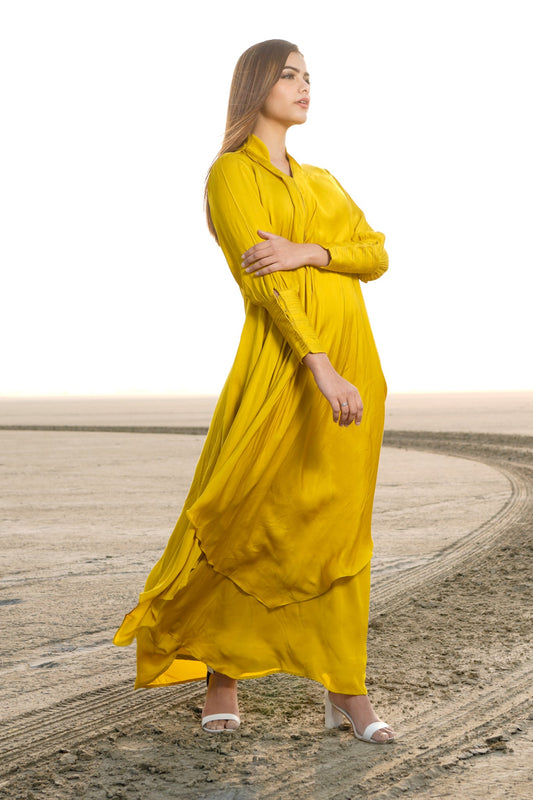 Double layer maxi dress