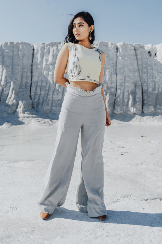 Crop top and high waist pants - Label Manasi