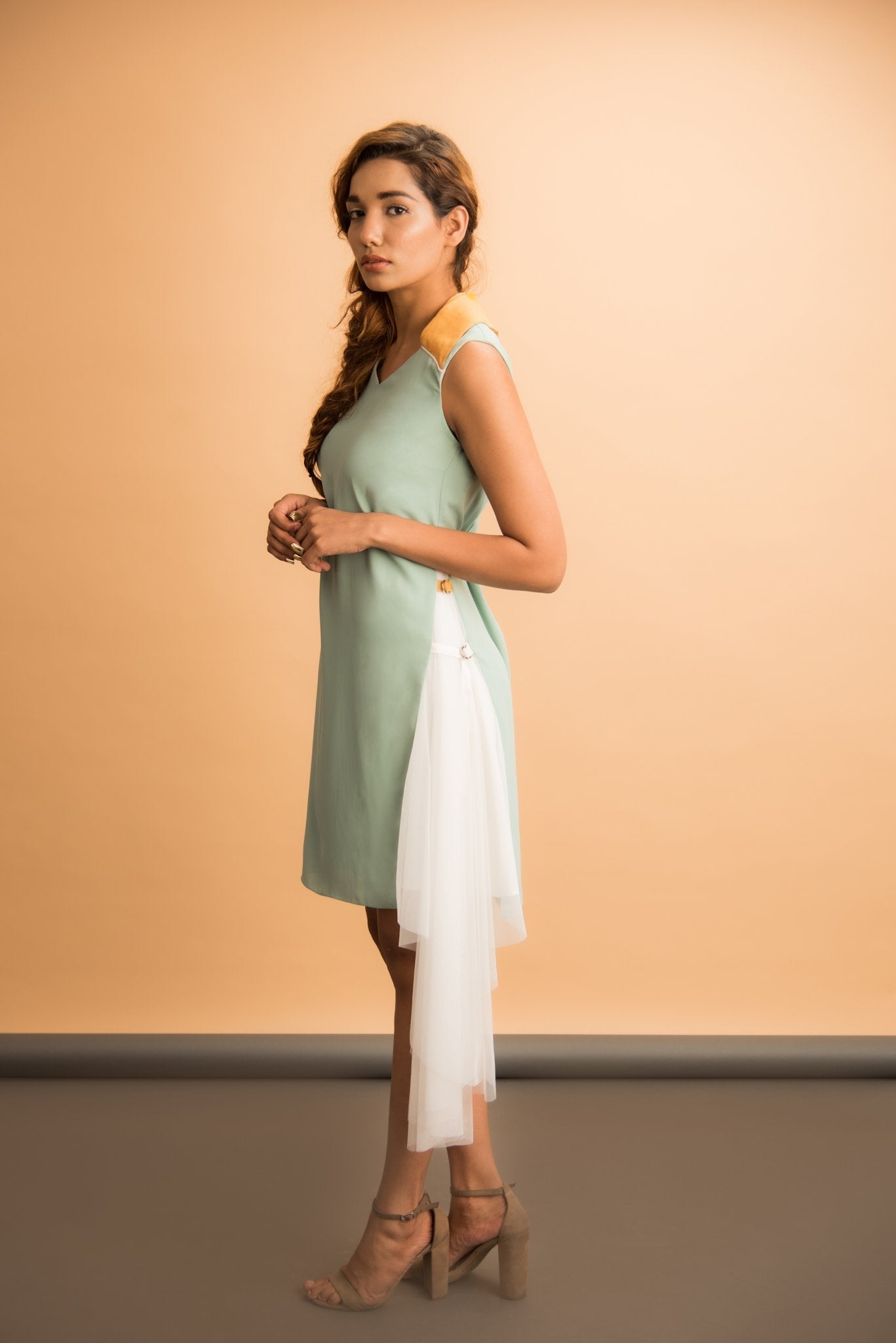 Green shift dress - Label Manasi
